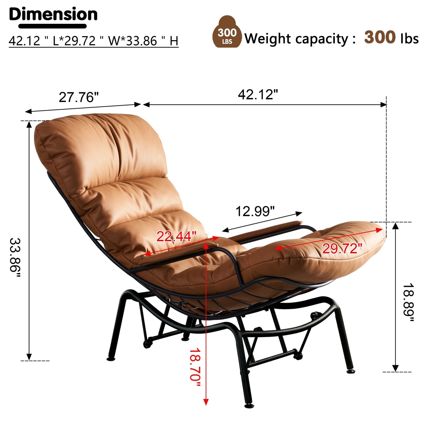 Poltrona a dondolo reclinabile OVIOS per soggiorno con poggiapiedi
