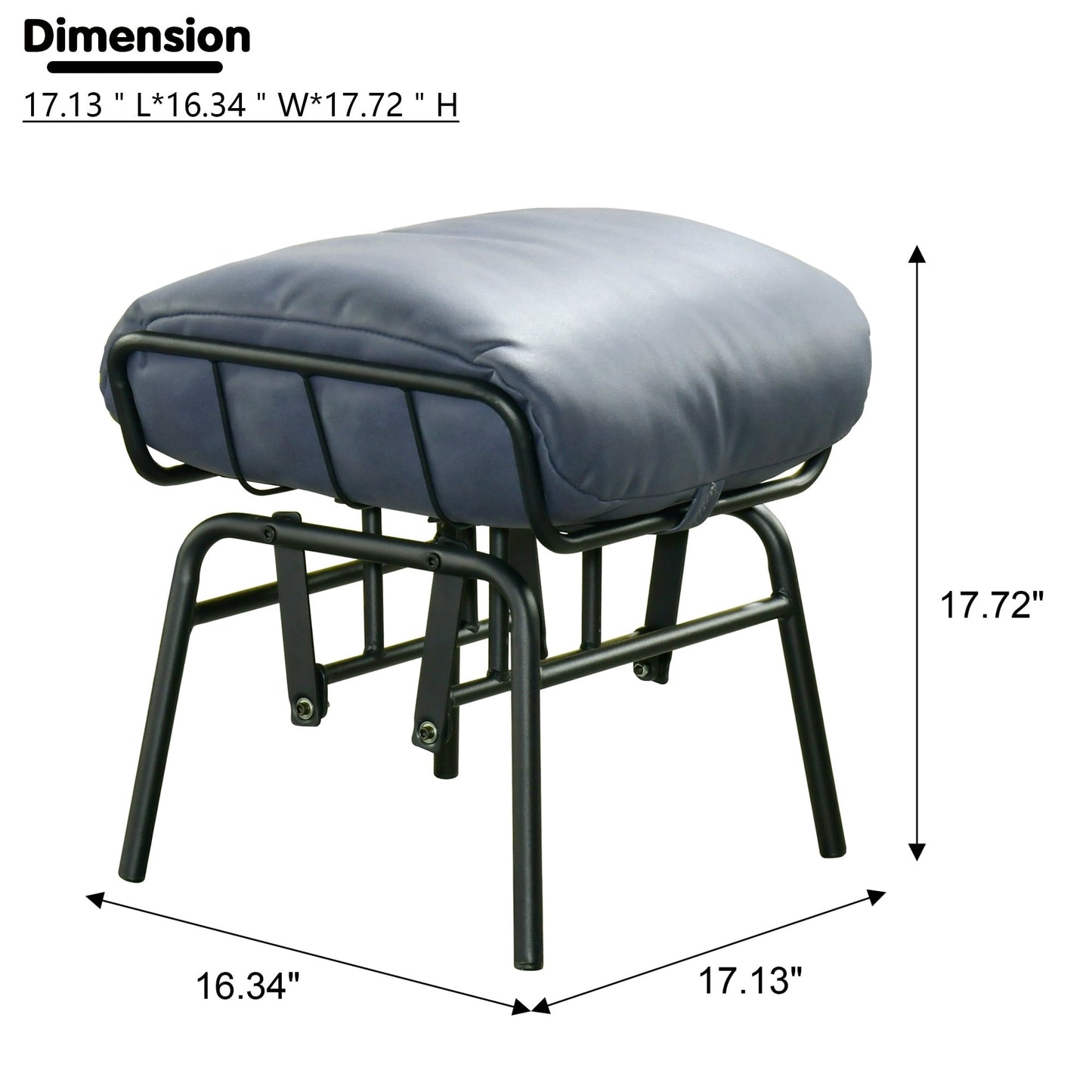 Poltrona a dondolo reclinabile OVIOS per soggiorno con poggiapiedi