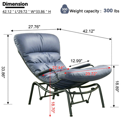 Poltrona a dondolo reclinabile OVIOS per soggiorno con poggiapiedi