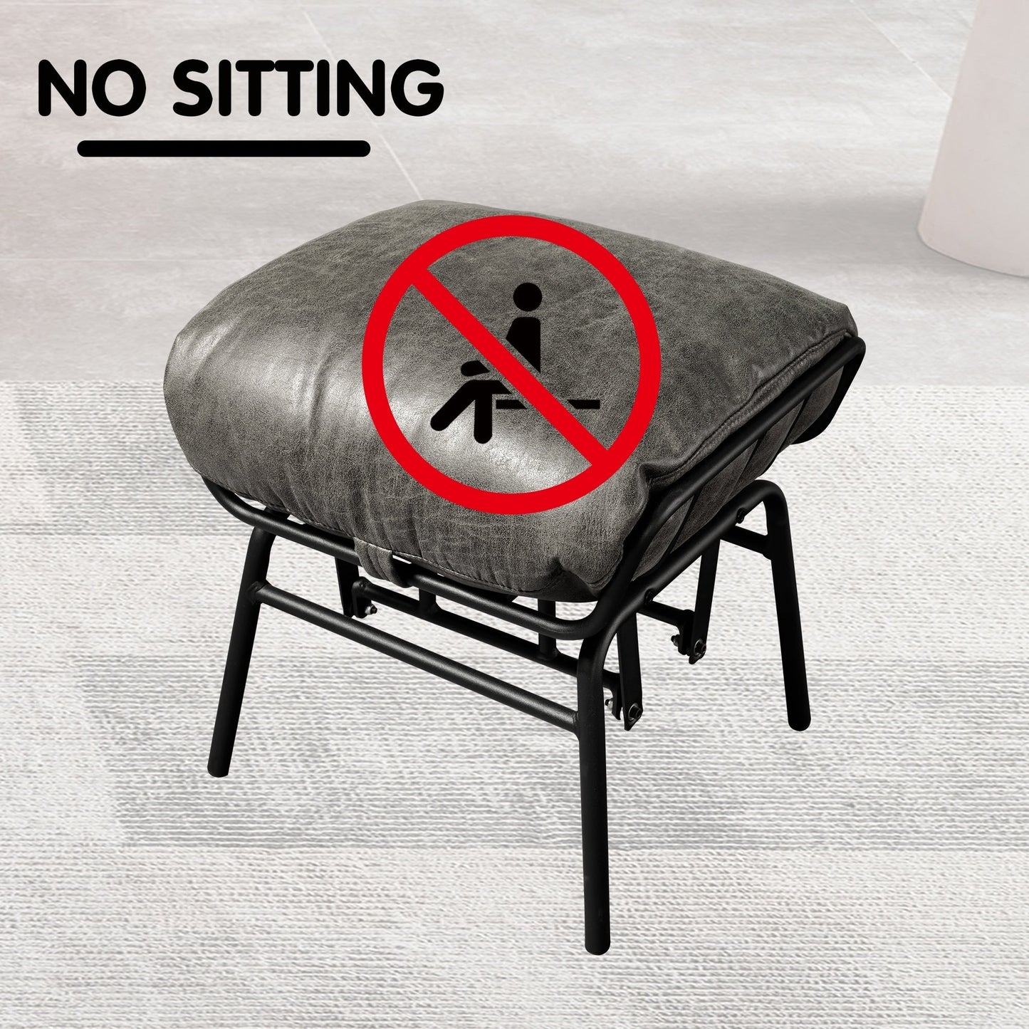 Poltrona a dondolo reclinabile OVIOS per soggiorno con poggiapiedi