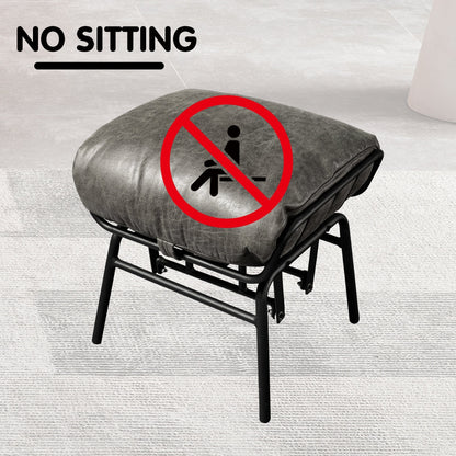 Poltrona a dondolo reclinabile OVIOS per soggiorno con poggiapiedi