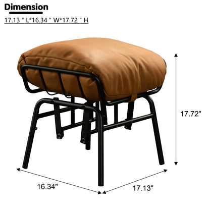 Poltrona a dondolo reclinabile OVIOS per soggiorno con poggiapiedi