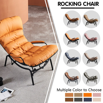 Poltrona a dondolo reclinabile OVIOS per soggiorno con poggiapiedi