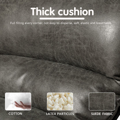 Poltrona a dondolo reclinabile OVIOS per soggiorno con poggiapiedi