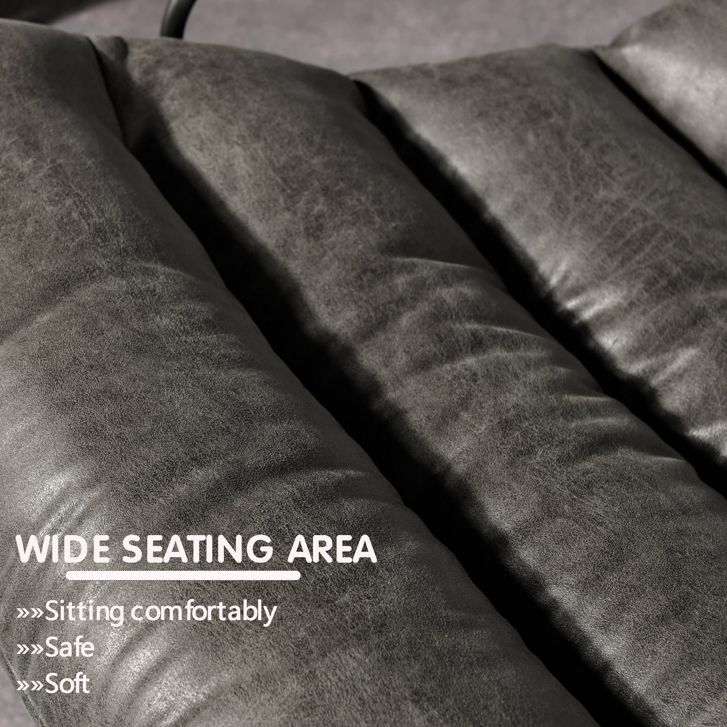 Poltrona a dondolo reclinabile OVIOS per soggiorno con poggiapiedi