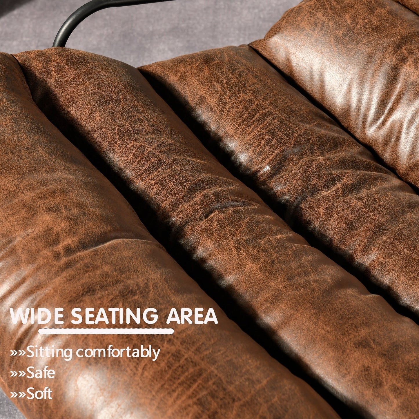 Poltrona a dondolo reclinabile OVIOS per soggiorno con poggiapiedi