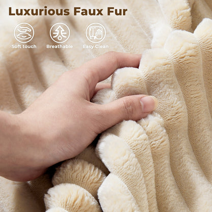 Divano a due posti OVIOS lungo in peluche, senza bisogno di montaggio