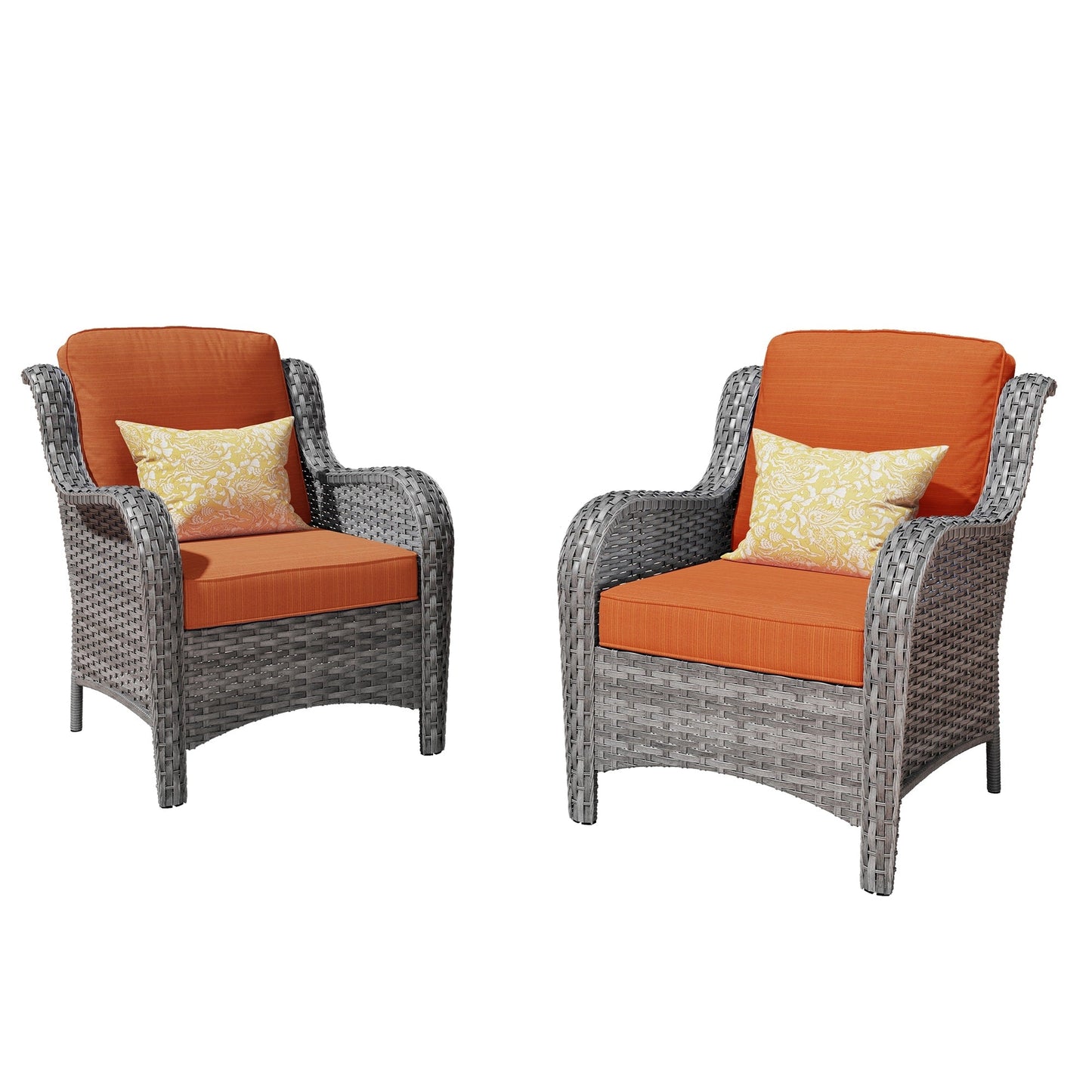 Set di 2 sedie da giardino in vimini OVIOS