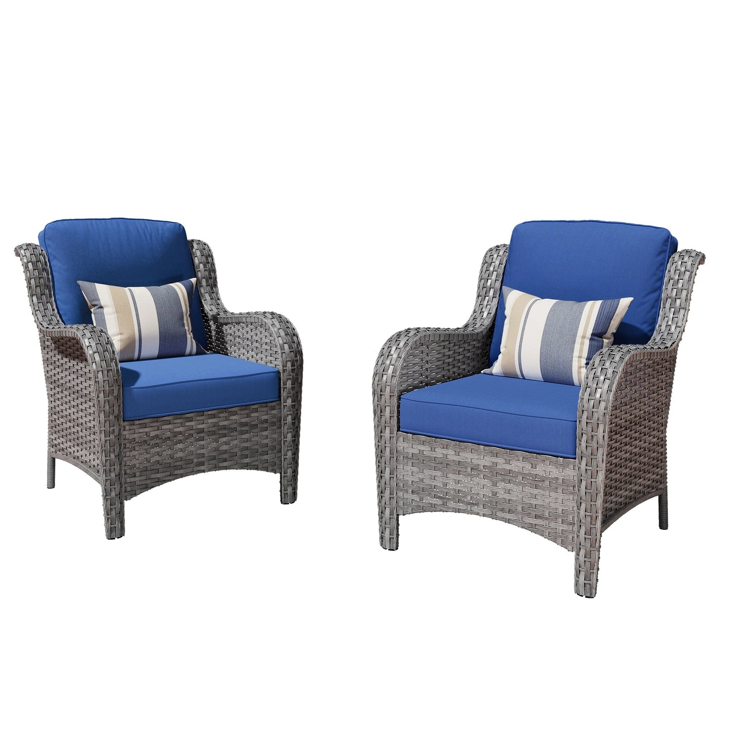 Set di 2 sedie da giardino in vimini OVIOS