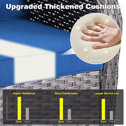 Set di 2 sedie da giardino in vimini OVIOS