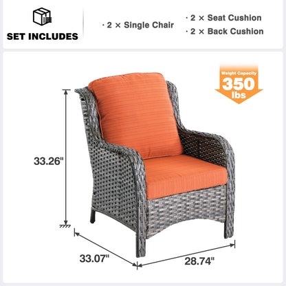 Set di 2 sedie da giardino in vimini OVIOS