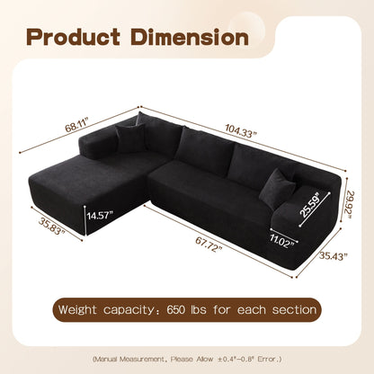 Divano chaise longue OVIOS Pit Stripes senza montaggio richiesto