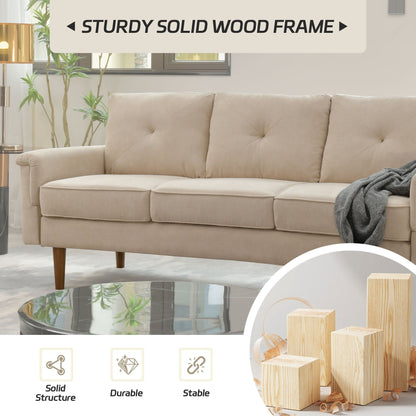 Divano da interno con gambe in legno e cuscino OVIOS Rive Design