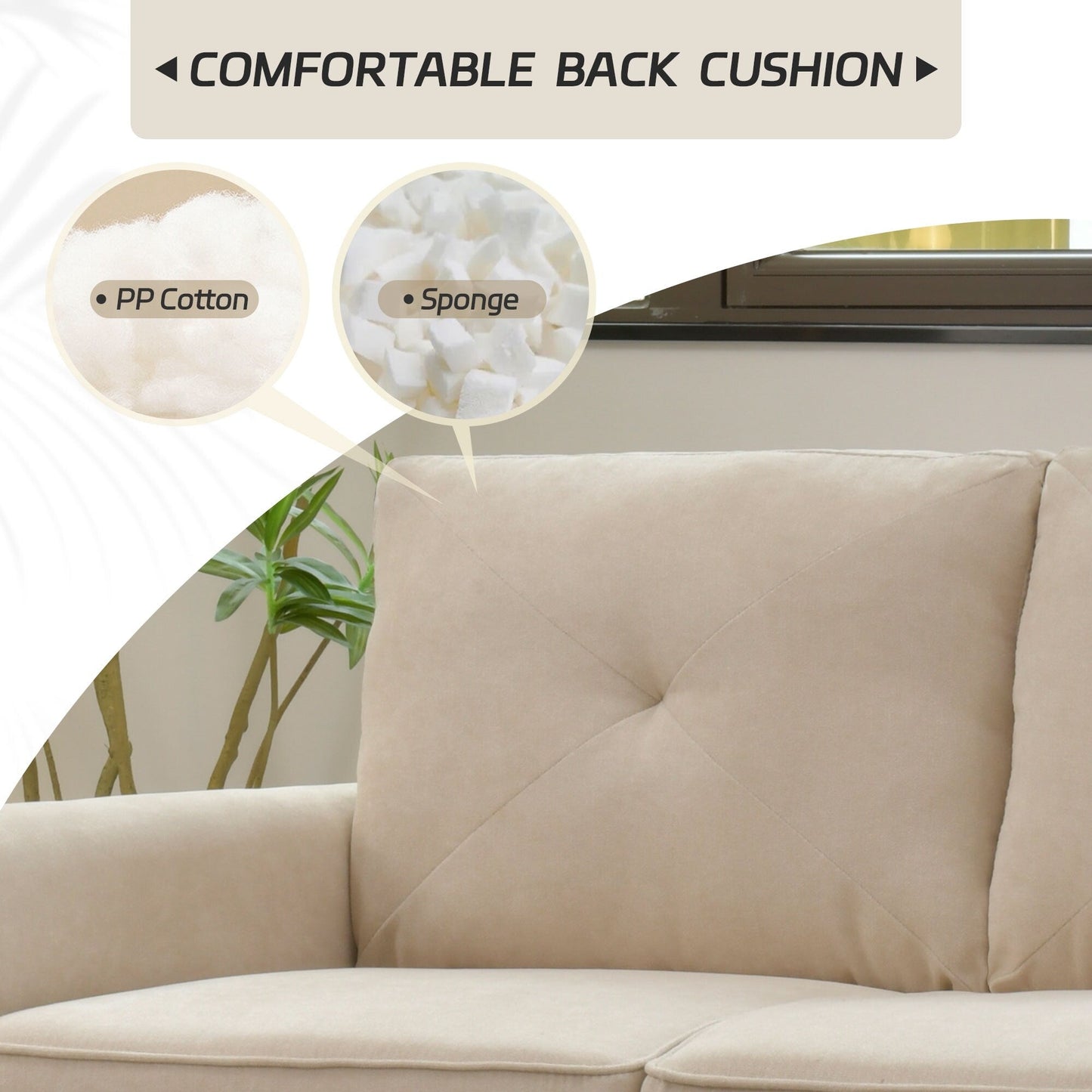 Divano da interno con gambe in legno e cuscino OVIOS Rive Design