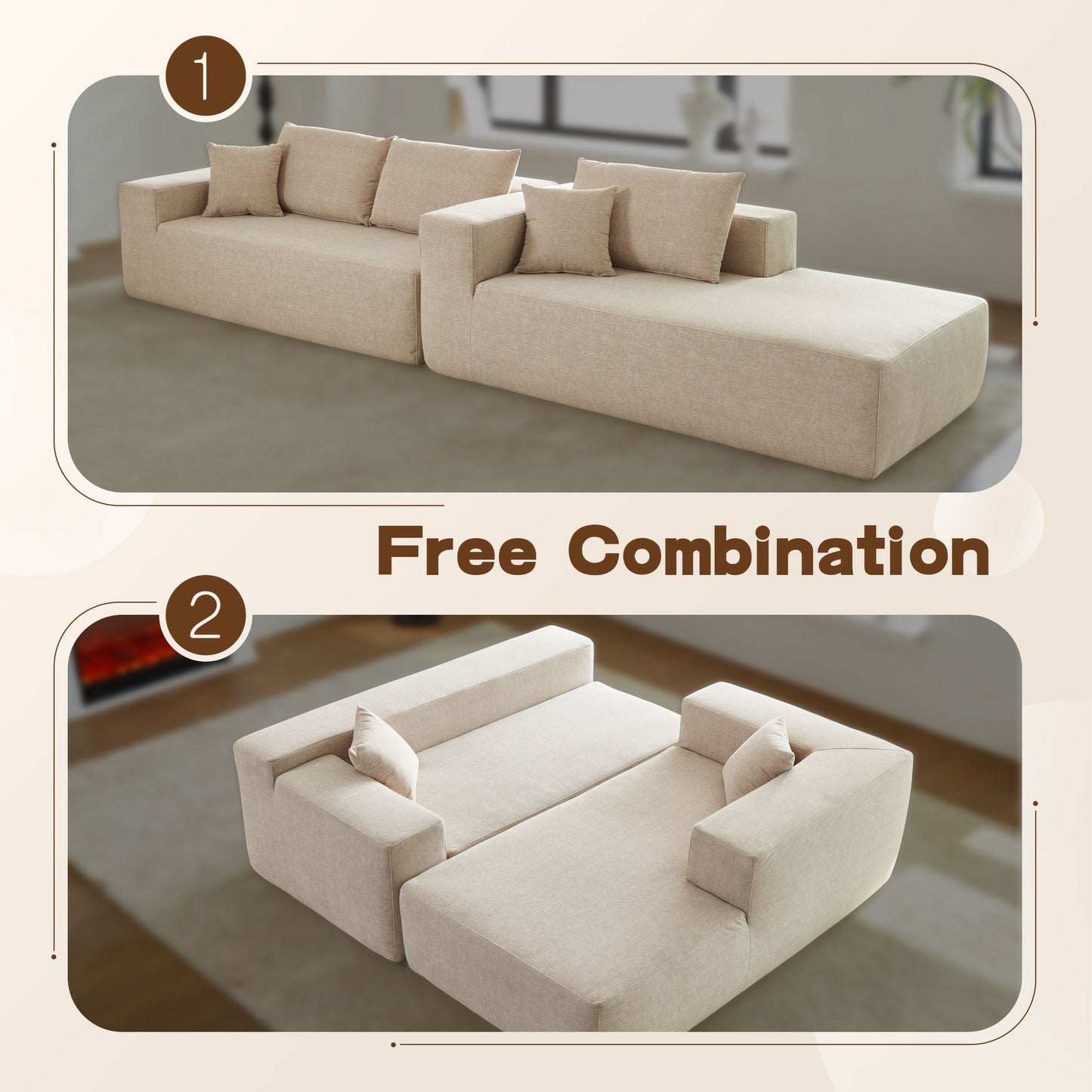 Divano chaise longue OVIOS antigraffio, non richiede montaggio