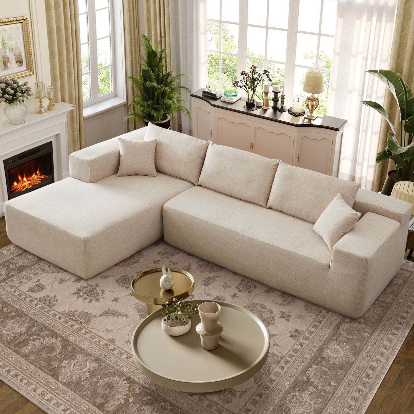 Divano chaise longue OVIOS antigraffio, non richiede montaggio