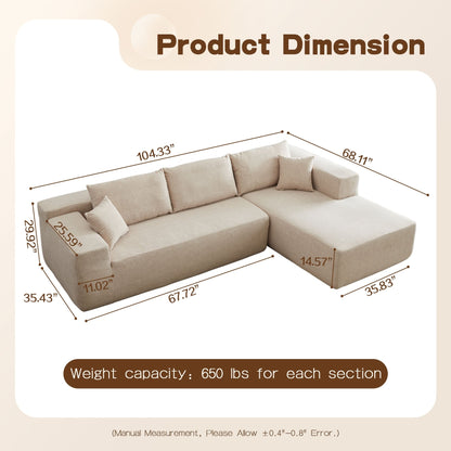Divano chaise longue OVIOS antigraffio, non richiede montaggio