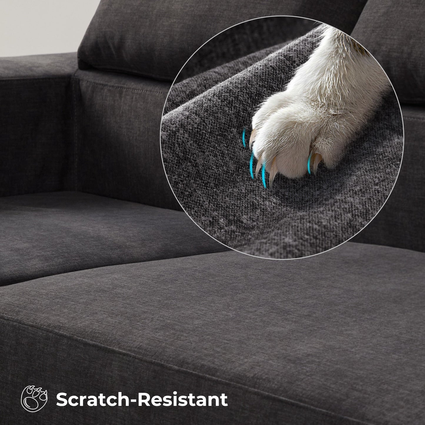 Divano chaise longue OVIOS antigraffio, non richiede montaggio