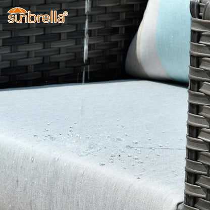 Set da esterno componibile OVIOS in tessuto Sunbrella da 9 e 12 pezzi