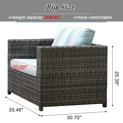 Set da esterno componibile OVIOS in tessuto Sunbrella da 9 e 12 pezzi