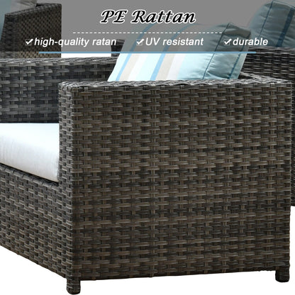 Set da esterno componibile OVIOS in tessuto Sunbrella da 9 e 12 pezzi