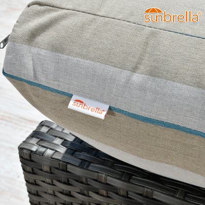 Set da esterno componibile OVIOS in tessuto Sunbrella da 9 e 12 pezzi