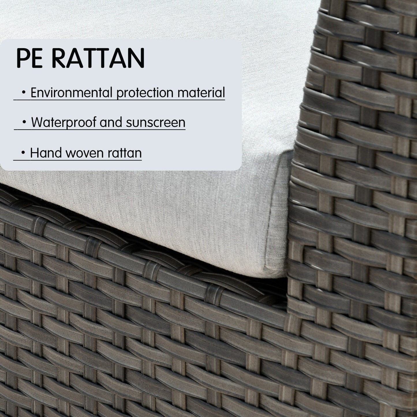 Set da esterno componibile OVIOS in tessuto Sunbrella da 9 e 12 pezzi