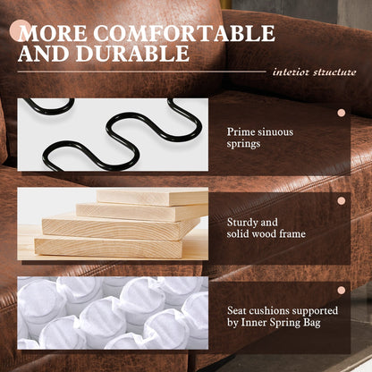 Divano chaise longue reversibile OVIOS Mid-Century in pelle scamosciata con gambe in metallo