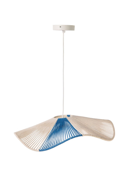 Casablanca - Lampadario Ventola Bianco E Azzurro