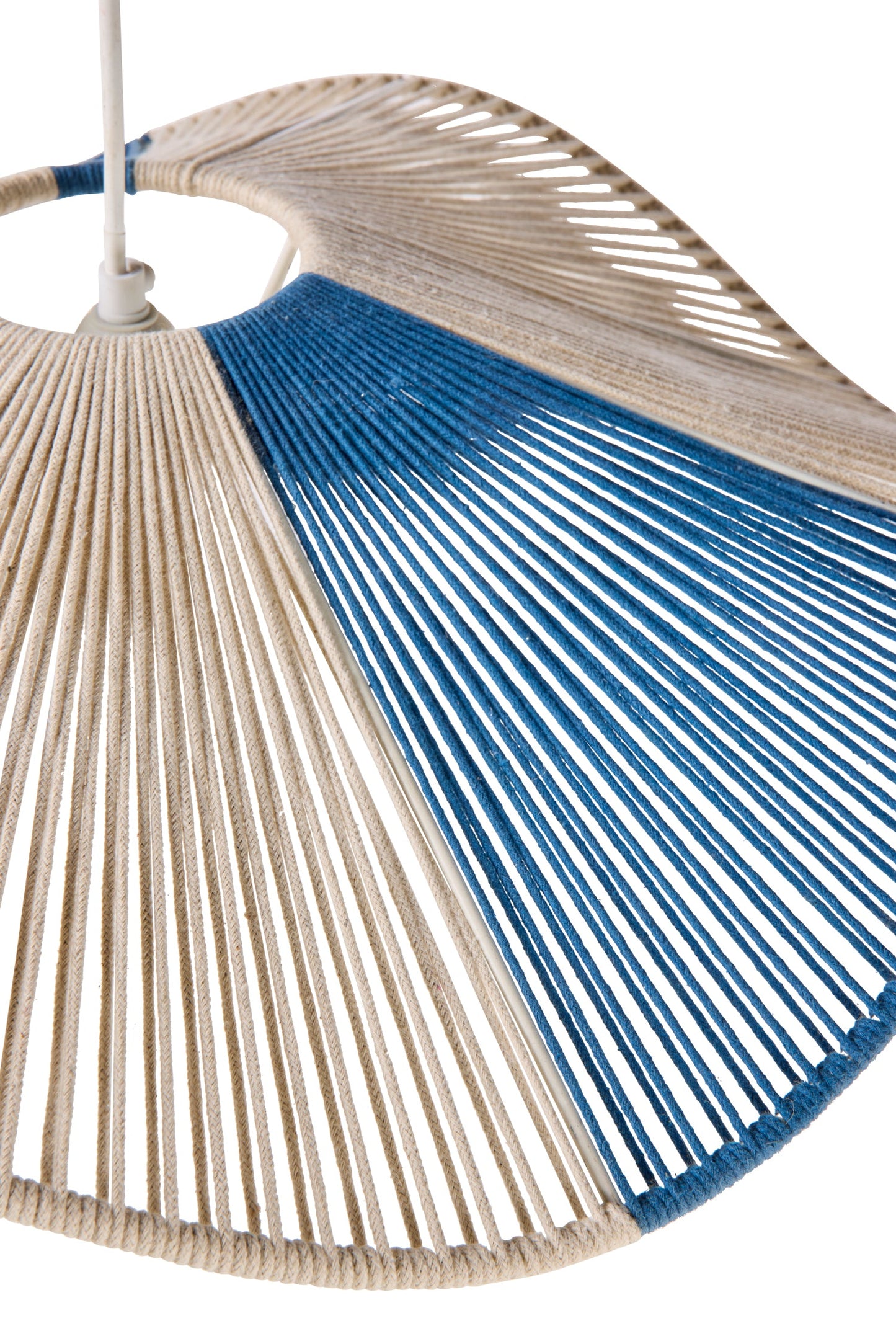 Casablanca - Lampadario Ventola Bianco E Azzurro