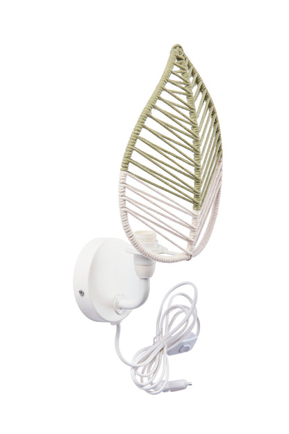 Casablanca - Applique Foglia Verde E Bianca