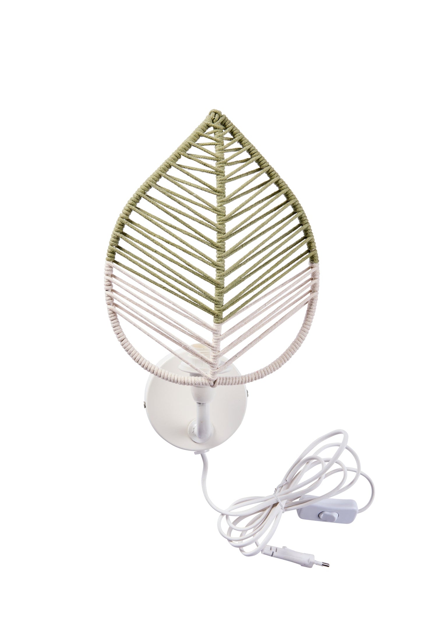 Casablanca - Applique Foglia Verde E Bianca