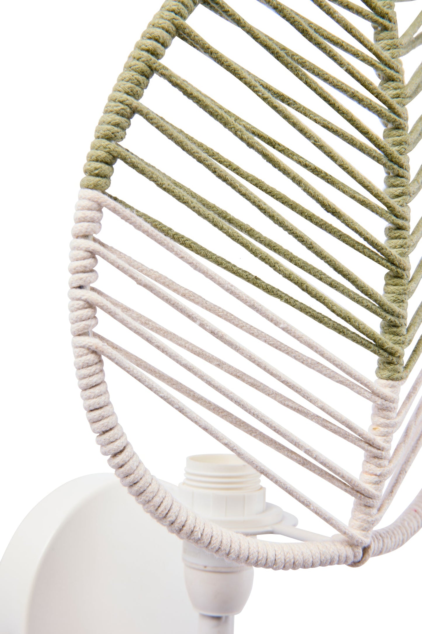 Casablanca - Applique Foglia Verde E Bianca