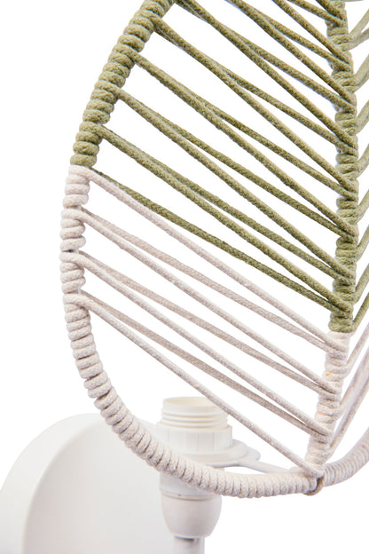 Casablanca - Applique Foglia Verde E Bianca