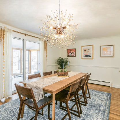 Lampadario moderno a forma di fuoco d'artificio Sputnik di OYIPRO con illuminazione a sospensione in cristallo