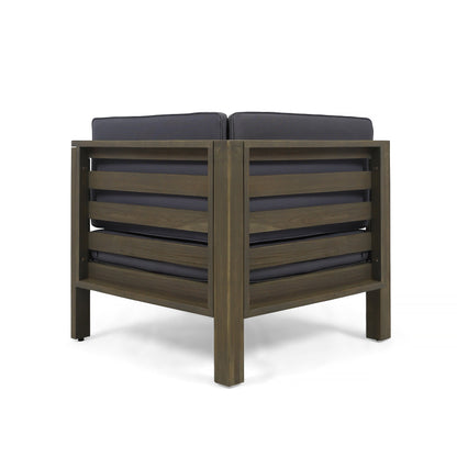 Set di divani componibili a U in legno di acacia Oana da esterno, 12 pezzi, di Christopher Knight Home