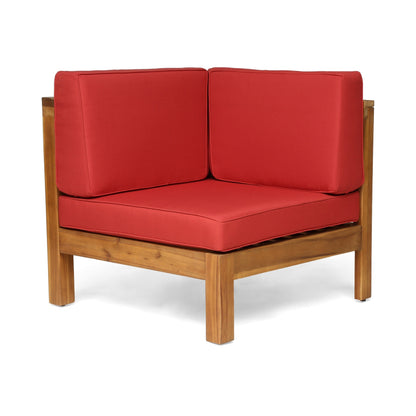 Set di divani componibili a U in legno di acacia Oana da esterno, 12 pezzi, di Christopher Knight Home