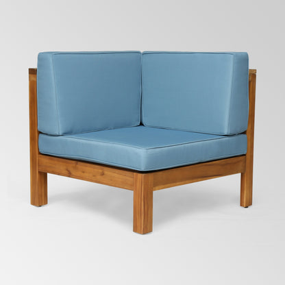 Set di divani componibili a U in legno di acacia Oana da esterno, 12 pezzi, di Christopher Knight Home