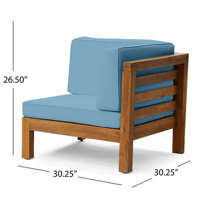 Set di divani componibili a U in legno di acacia Oana da esterno, 12 pezzi, di Christopher Knight Home