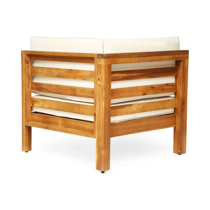 Set di divani componibili a U in legno di acacia Oana da esterno, 12 pezzi, di Christopher Knight Home