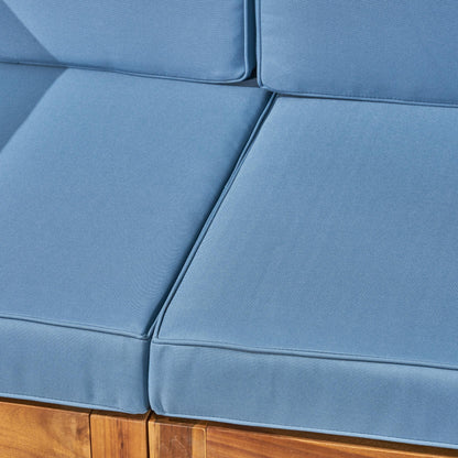 Set di divani componibili da esterno Oana a 3 posti in legno di acacia con tavolino da caffè di Christopher Knight Home