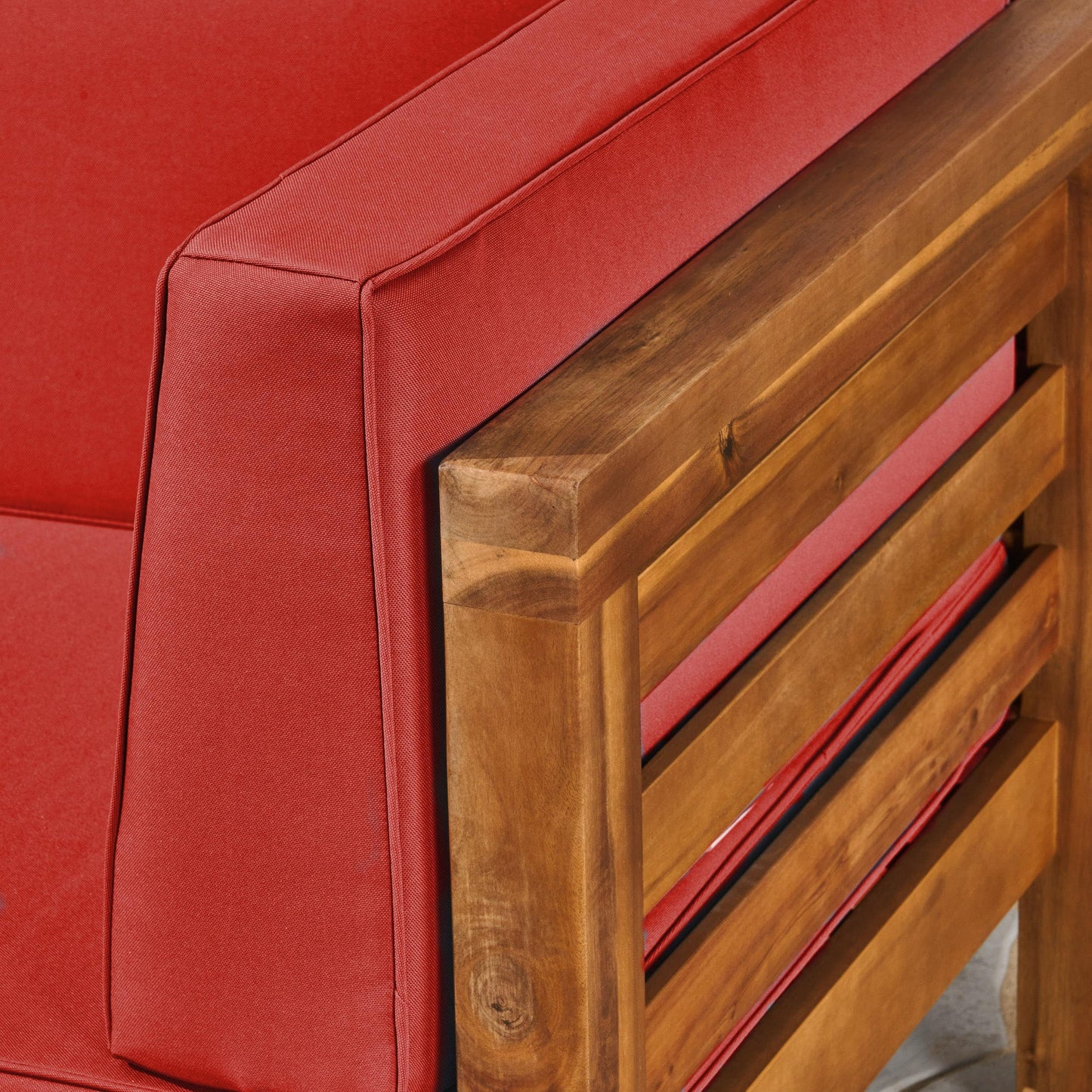 Set da esterno componibile Oana da 5 posti in acacia di Christopher Knight Home