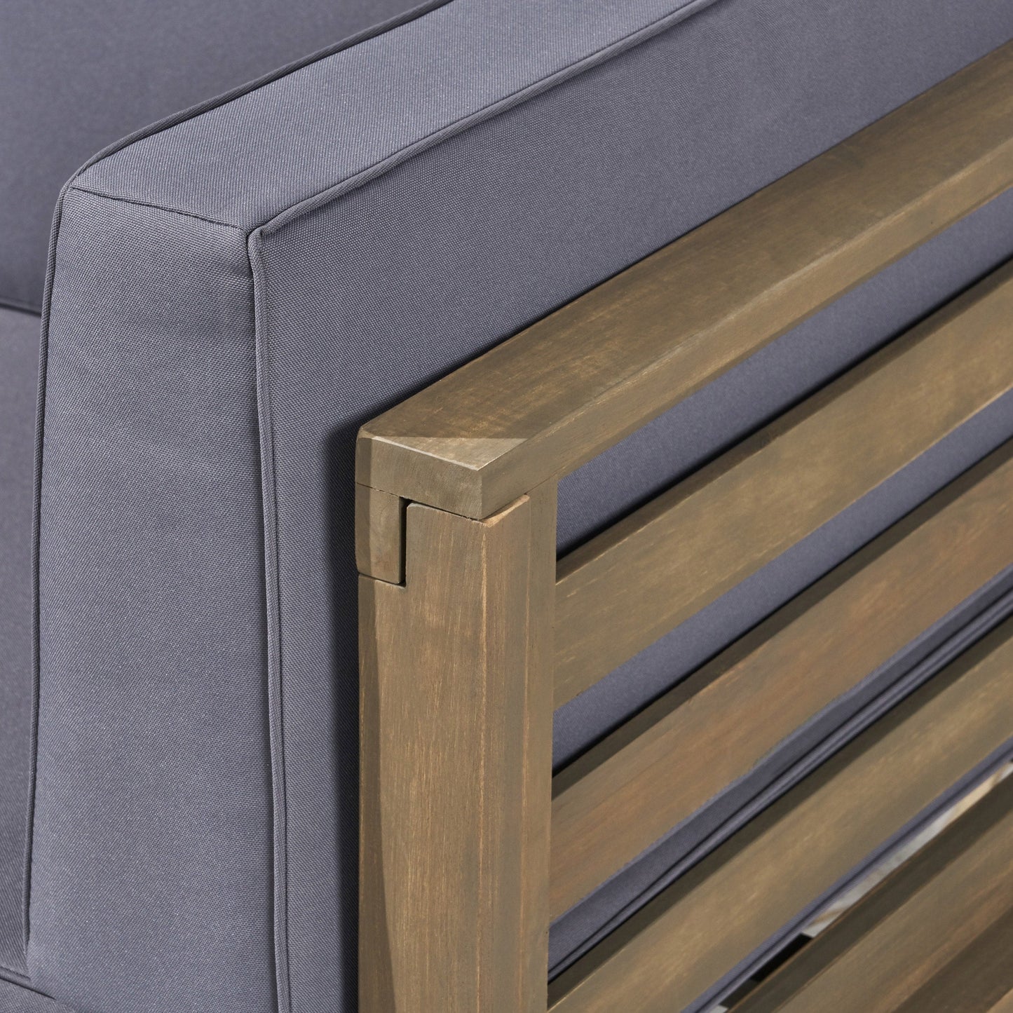 Set da esterno componibile Oana da 5 posti in acacia di Christopher Knight Home