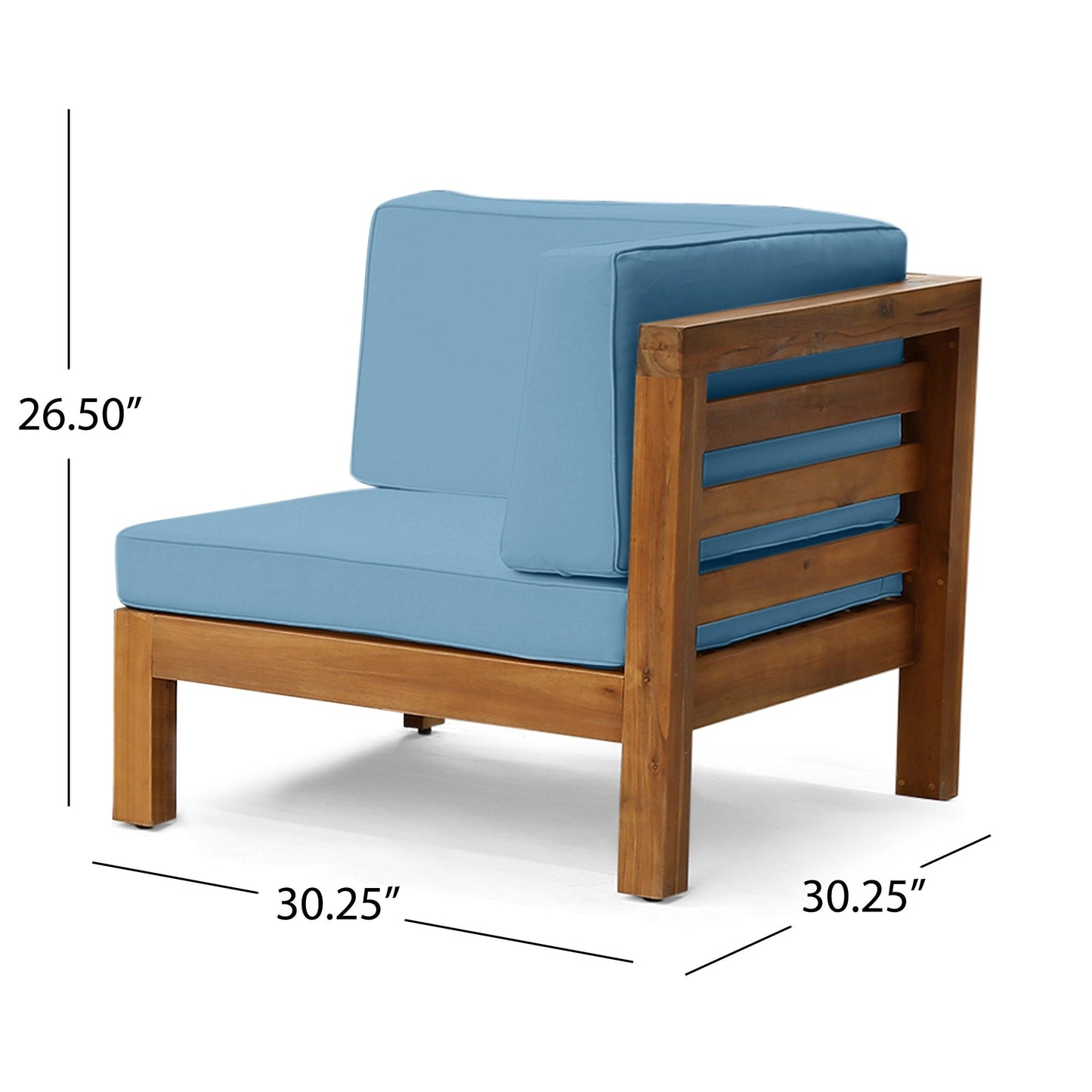 Set da esterno componibile Oana da 5 posti in acacia di Christopher Knight Home