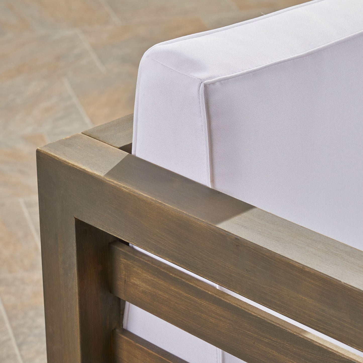 Set di divani componibili da esterno Oana in legno di acacia da 7 posti di Christopher Knight Home