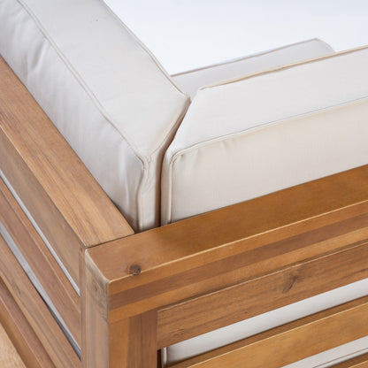 Set di 9 divani componibili a forma di U in legno di acacia Oana Outdoor di Christopher Knight Home