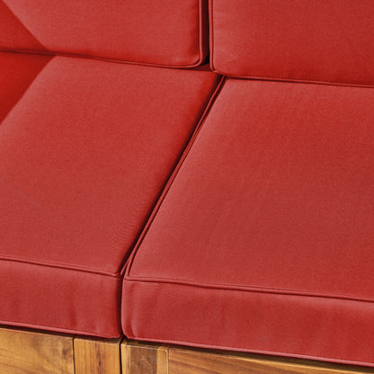 Set di 9 divani componibili a forma di U in legno di acacia Oana Outdoor di Christopher Knight Home