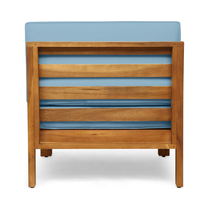 Set di divani componibili da esterno Oana in legno di acacia da 9 pezzi con tavolino da caffè di Christopher Knight Home