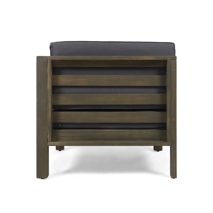 Set di divani componibili da esterno Oana in legno di acacia da 9 pezzi con tavolino da caffè di Christopher Knight Home