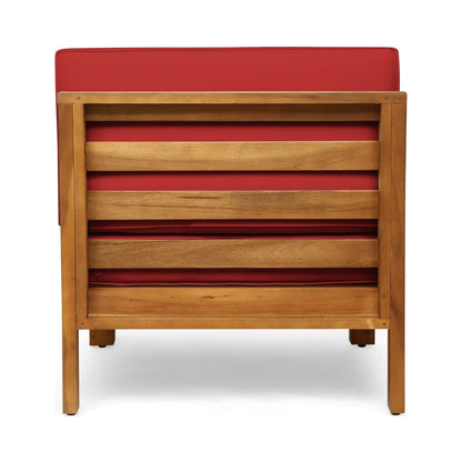 Set di divani componibili da esterno Oana in legno di acacia da 9 pezzi con tavolino da caffè di Christopher Knight Home